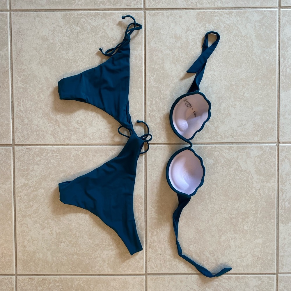 New SHEIN bikini - teal mermaid vibes - size M - Picture 3 of 5